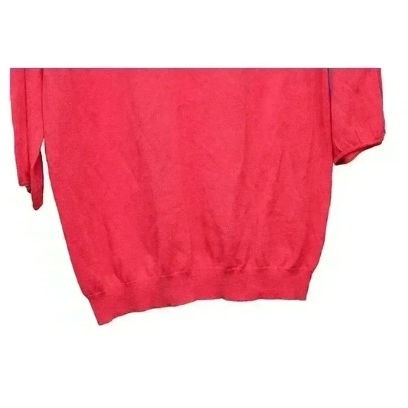 NWT Ann Taylor LOFT Sz XXL Blouse Long Sleeve Pink Linen Cotton Colorful Ruffle - Picture 12 of 13